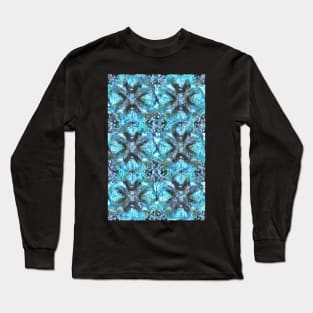 Auamarine Aesthetic Fractal Snowflake Pattern Long Sleeve T-Shirt